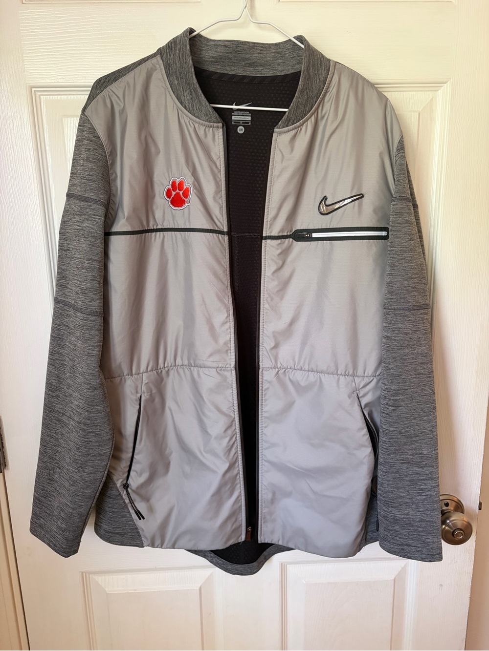 Nike Gray & Heather Gray Clemson Tigers Lightweight Full-Zip Jacket